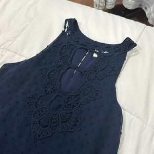 Navy Blue Mini Dress